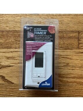 LEVITON DECORA 6124H 24 HOUR PROGRAMMABLE TIMER WHITE - NEW